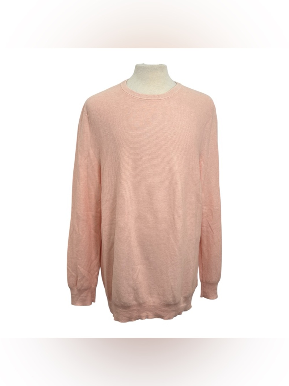 Brooks Brothers Men's XXL Sweater Pink 100% Supima Cotton Pullover Crew Neck